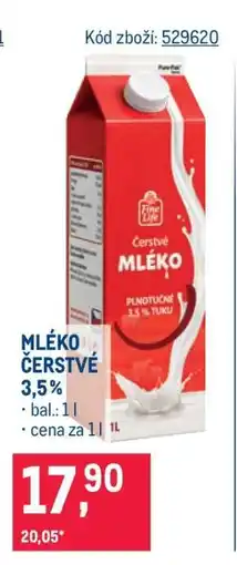 Makro Mléko čerstvé 3,5 % nabídka