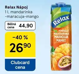 Tesco Relax nápoj mandarinka-maracuja-mango nabídka