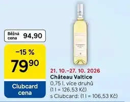 Tesco Château Valtice nabídka