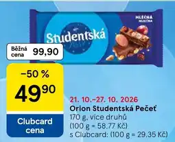Tesco Orion Studentská Pečeč nabídka
