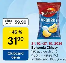 Tesco Bohemia chipsy nabídka