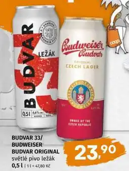 Terno Budvar 33, Budweiser Budvar Original nabídka