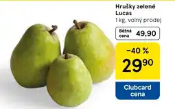 Tesco Lucas hrušky zelené nabídka