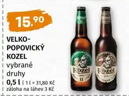 Terno VELKOPOPOVICKÝ Kozel vybrané druhy nabídka