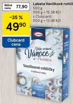 Tesco Labeta vanilkové rohlíčky nabídka