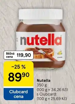 Tesco Nutella nabídka