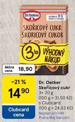 Tesco Dr. Oetker škoricový cukr nabídka