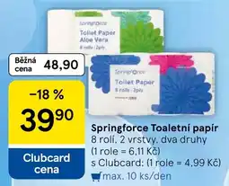 Tesco Springforce toaletní papír nabídka