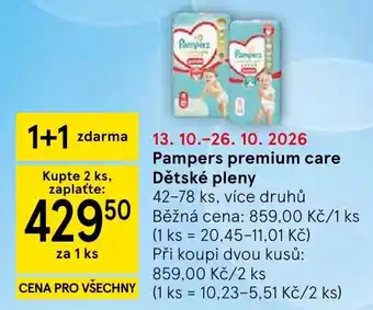 Pampers premium care Dětské pleny