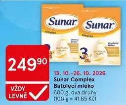 Tesco Sunar Complex Batolecí mléko nabídka