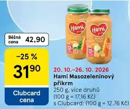 Tesco Haml masozeleninový příkrm nabídka