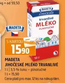 Terno MADETA Jihočeské Mléko trvanlivé nabídka