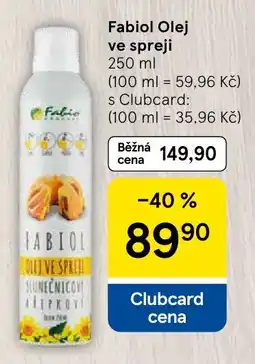 Tesco Fabiol olej ve spreji nabídka