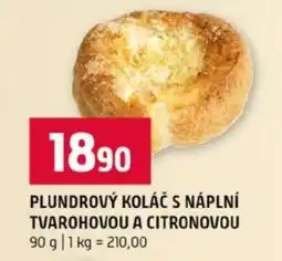 Terno PLUNDROVÝ KOLÁČ S NÁPLNÍ TVAROHOVOU A CITRONOVOU nabídka