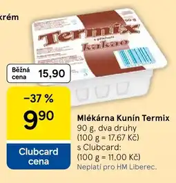 Tesco Mlékárna Kunín Termix nabídka