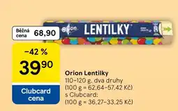 Tesco Orion lentilky nabídka
