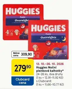Tesco Huggies Noční plenkové kalhotky nabídka