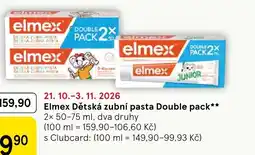 Tesco Elmex dětská zubní pasta double pack nabídka