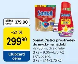 Tesco Somat čisticí prostředek do myčky na nádobí nabídka