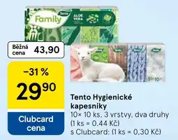 Tesco Tento Hygienické kapesníky nabídka