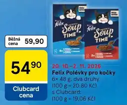 Tesco Felix Polévky pro kočky nabídka