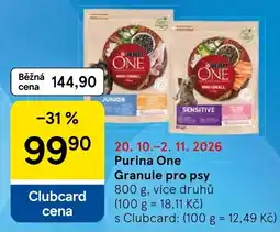 Tesco Purina One Granule pro psy nabídka