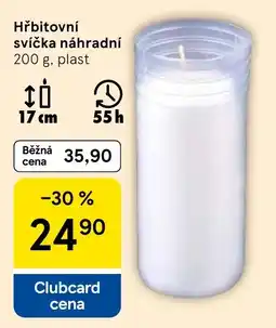 Tesco Hřbitovní svíčka náhradní nabídka