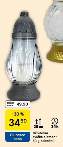 Tesco Hřbitovní svíčka plamen nabídka