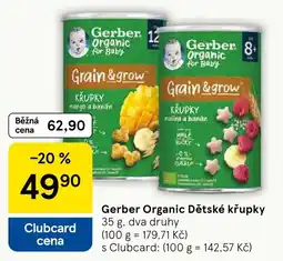 Tesco Gerber Organic Dětské křupky nabídka