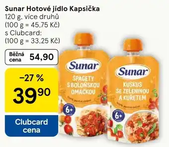 Tesco Sunar Hotové jídlo Kapsička nabídka