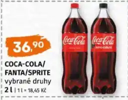 Terno COCA-COLA, FANTA, SPRITE vybrané druhy nabídka