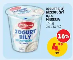 Penny Market Jogurt bílý nízkotučný 0,1% Milkeria nabídka