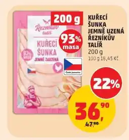 Penny Market KUŘECÍ ŠUNKA JEMNĚ UZENÁ ŘEZNÍKŮV TALÍŘ nabídka
