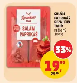 Penny Market SALÁM PAPRIKÁŠ ŘEZNÍKŮV TALÍŘ nabídka