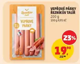 Penny Market VEPŘOVÉ PÁRKY ŘEZNÍKŮV TALÍŘ nabídka
