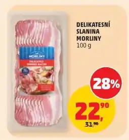 Penny Market DELIKATESNÍ SLANINA MORLINY nabídka