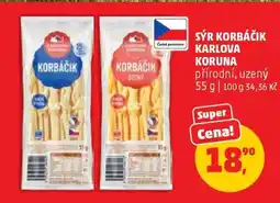 Penny Market SÝR KORBÁČIK KARLOVA KORUNA nabídka