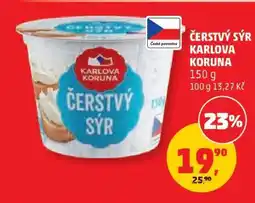 Penny Market Čerstvý sýr Karlova Koruna nabídka