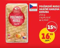 Penny Market POLÉVKOVÉ NUDLE VAJEČNÉ KARLOVA KORUNA nabídka