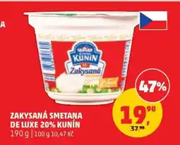 Penny Market ZAKYSANÁ SMETANA DE LUXE 20 % KUNÍN nabídka