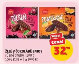Penny Market ŽELÉ V ČOKOLÁDĚ ENJOY nabídka