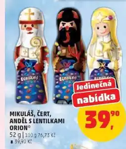 Penny Market Mikuláš, Čert, Anděl s lentilkami Orion nabídka