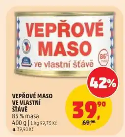 Penny Market Vepřové maso ve vlastní šťávě nabídka
