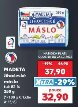 Kaufland Madeta Jihočeské máslo nabídka