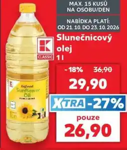 Kaufland Slunečnicový olej 1l nabídka