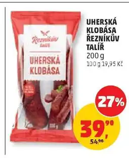 Penny Market UHERSKÁ KLOBÁSA ŘEZNÍKŮV TALÍŘ nabídka