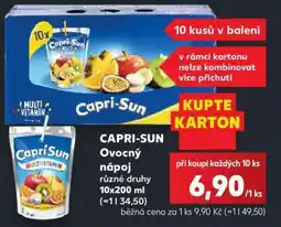 Kaufland CAPRI-SUN Ovocný nápoj nabídka