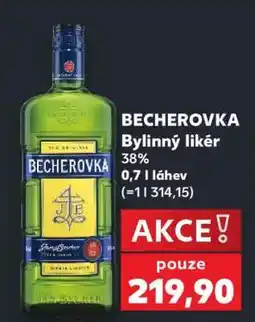 Kaufland BECHEROVKA Bylinný likér nabídka