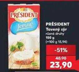Kaufland Président tavený sýr nabídka