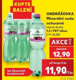 Kaufland ONDRÁŠOVKA Minerální voda ochucená nabídka